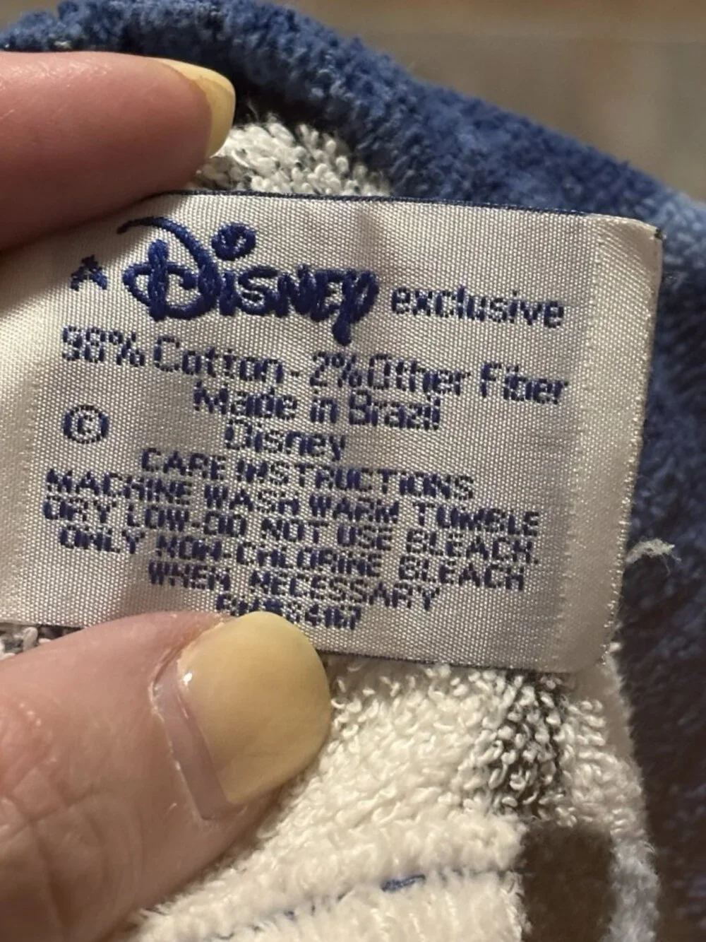 Vintage Walt Disney Exclusive Fantasia Mickey Mouse Beach Towel Made In Brazil